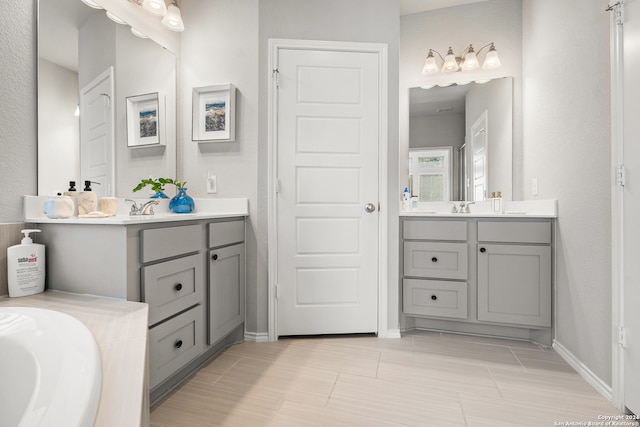 bathroom with vanity