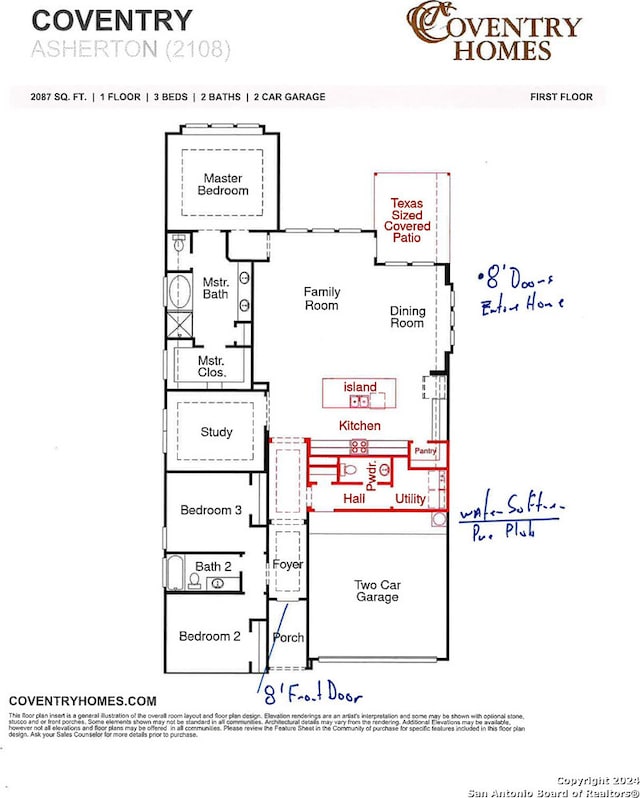 2612 Sueno Pt, San Antonio, TX 78245 - home floor plan