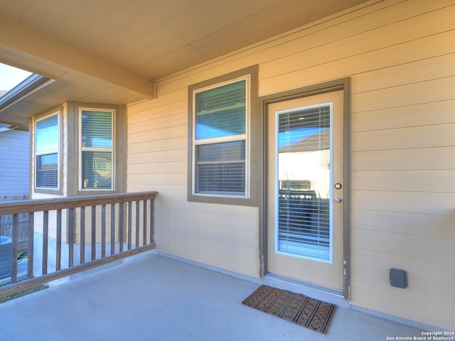 view of doorway to property