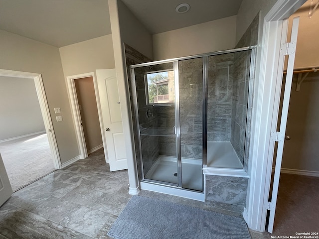 bathroom with walk in shower