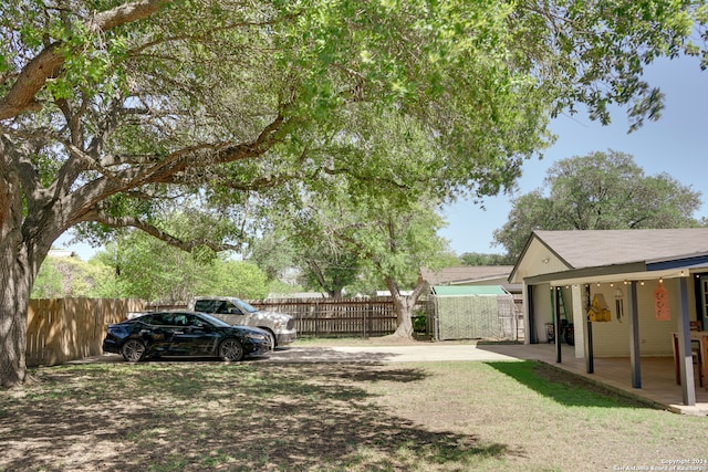 view of yard with a patio