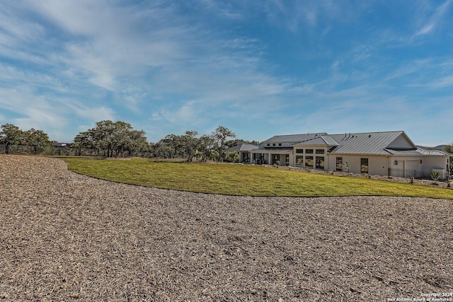 exterior space with a yard