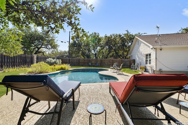 view of pool with a patio area