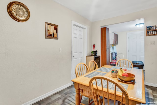 view of dining space