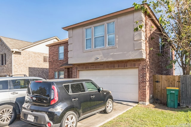 view of front facade with a garage