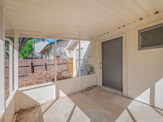 view of sunroom