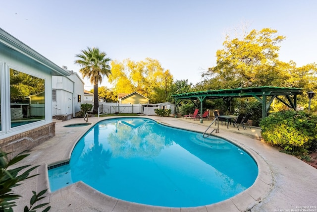 view of pool with a patio area