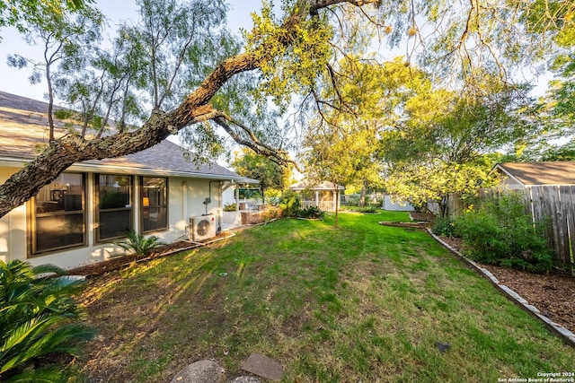 view of yard featuring ac unit