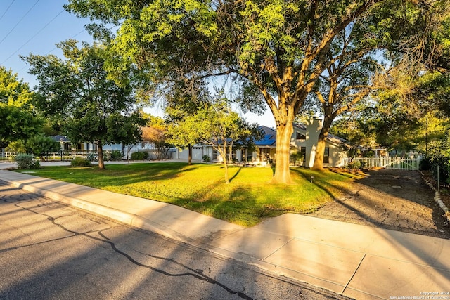 view of front of house with a front yard