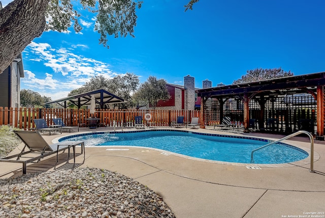 view of pool with a patio