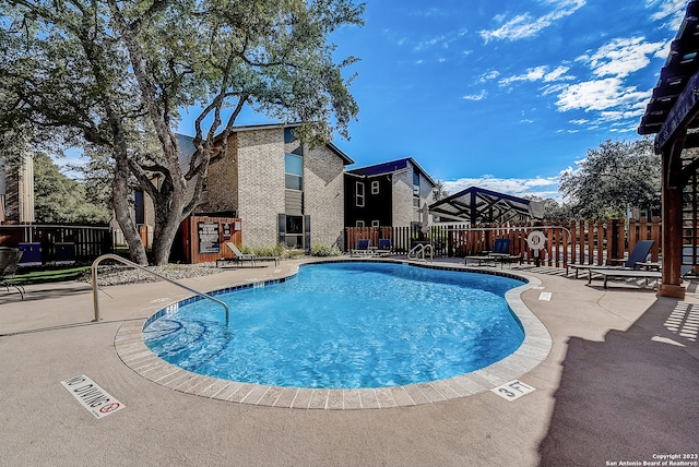 view of pool with a patio