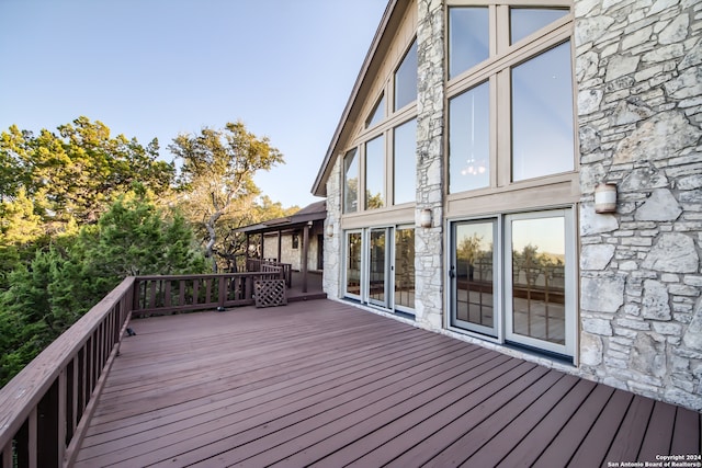 view of wooden terrace