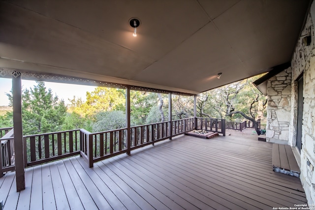 view of wooden terrace