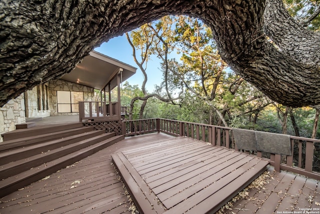 view of wooden terrace