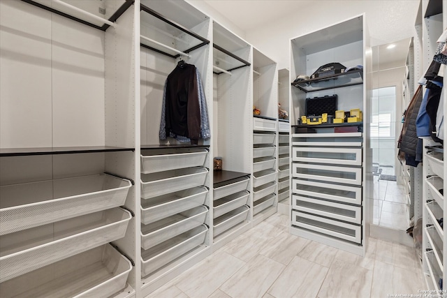 view of walk in closet