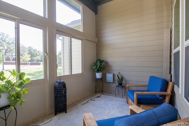 sunroom with plenty of natural light