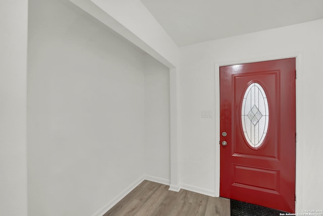 entrance foyer with light hardwood / wood-style flooring