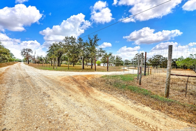 view of street featuring a rural view