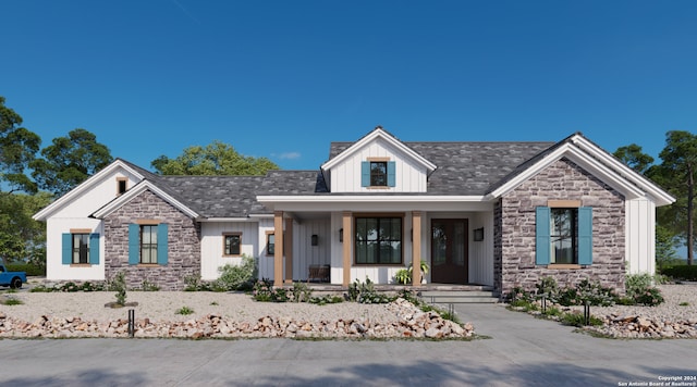 view of front of house with covered porch