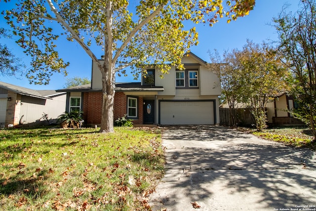 view of front facade with a garage