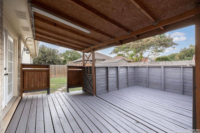 view of wooden terrace