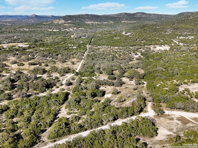 aerial view featuring a mountain view