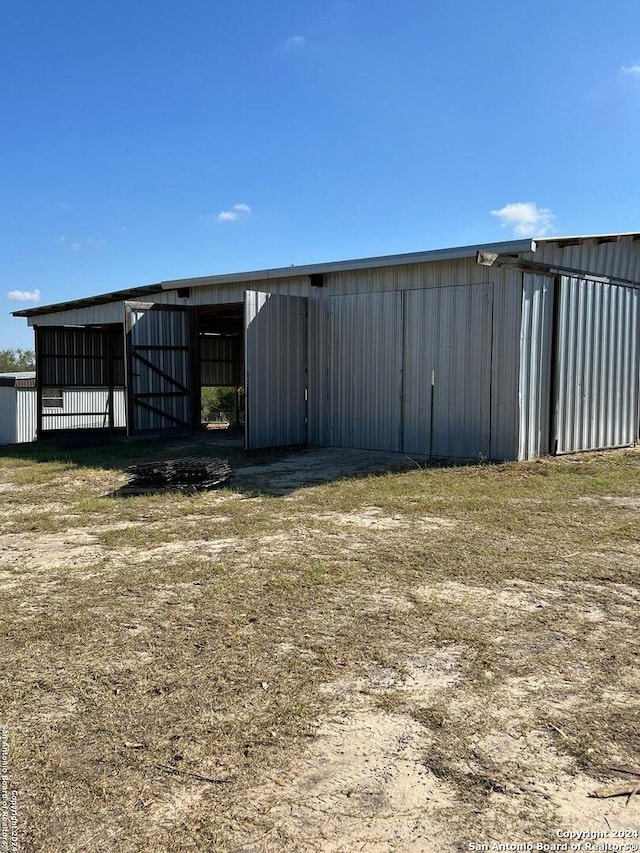 view of pole building