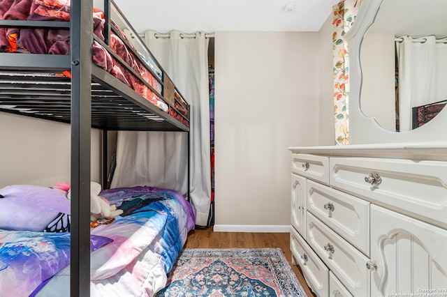 bedroom featuring light hardwood / wood-style floors