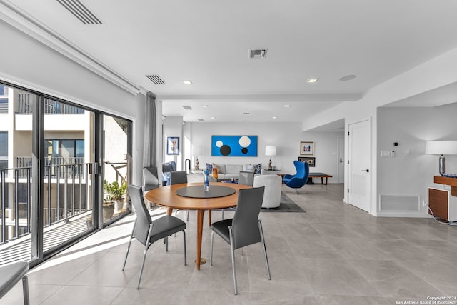 view of dining room