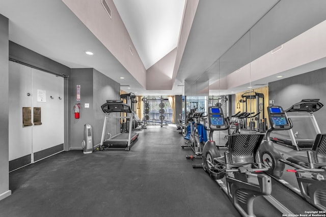 view of exercise room