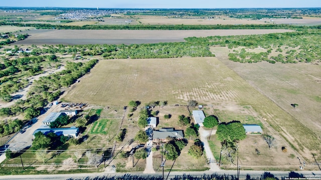 bird's eye view with a rural view