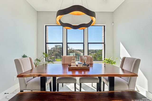 view of dining area