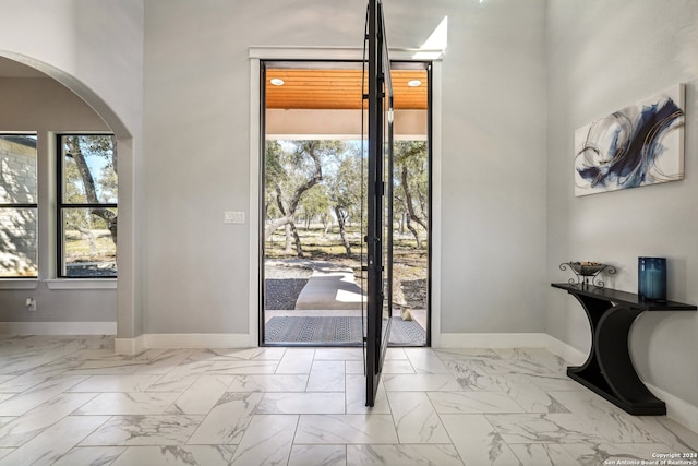 entryway with a wealth of natural light