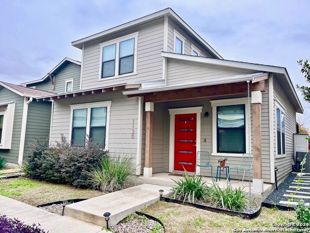 view of front of house with a porch