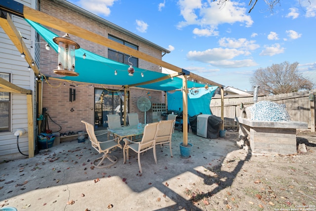 view of patio / terrace with area for grilling