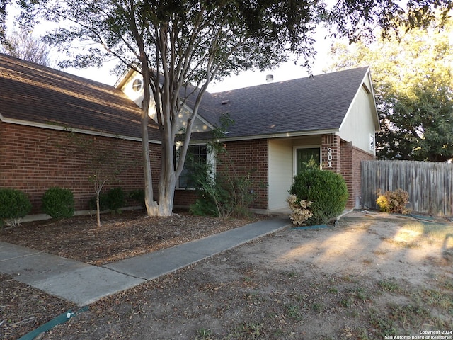 view of front of home