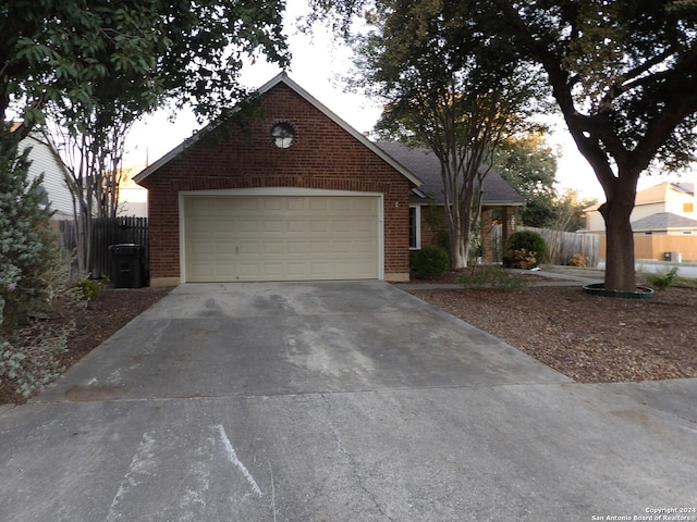 view of front of home featuring a garage