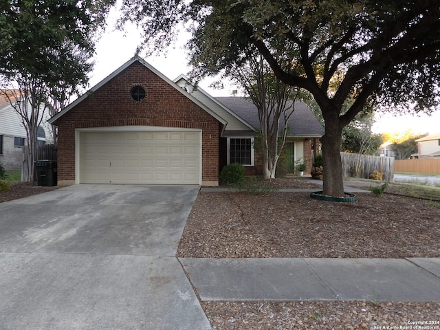 view of front of home featuring a garage