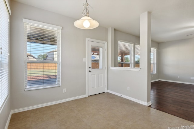 unfurnished room featuring light hardwood / wood-style floors