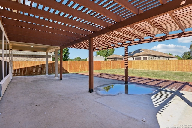 view of patio with a pergola