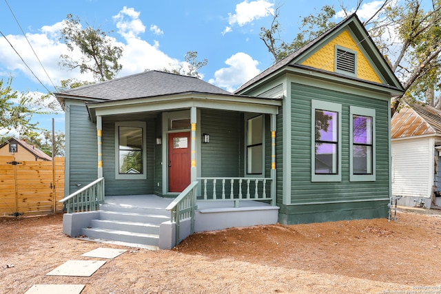 bungalow featuring covered porch