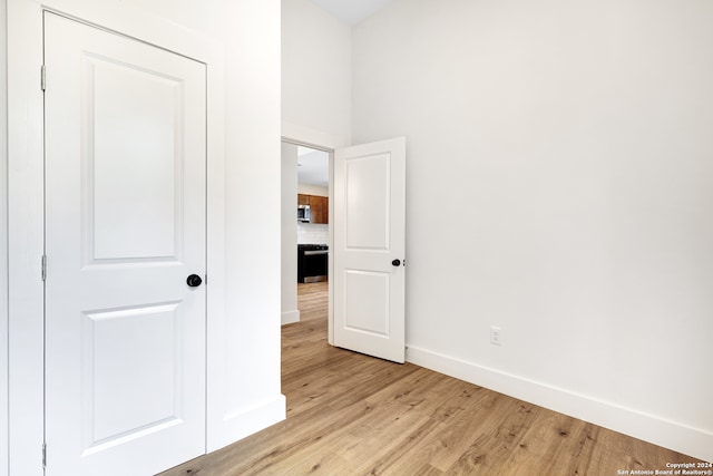 empty room featuring light hardwood / wood-style floors