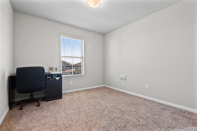 office space with carpet floors