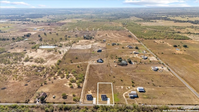 drone / aerial view with a rural view