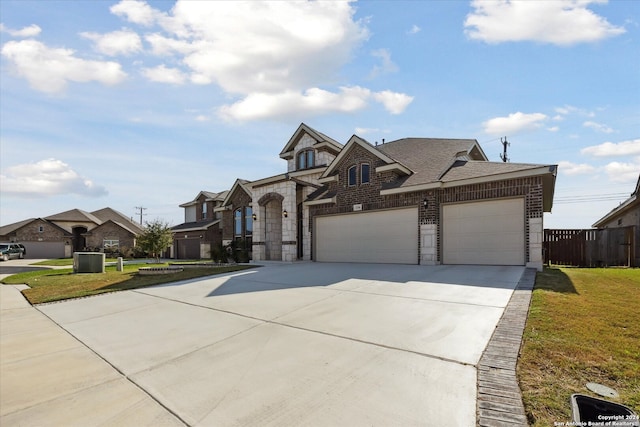 view of front of home with a front yard