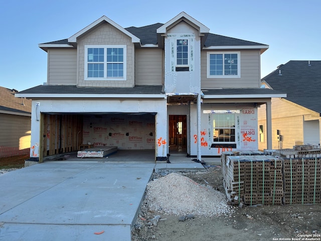 view of front of house featuring a garage