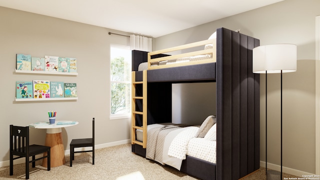 bedroom featuring carpet and multiple windows