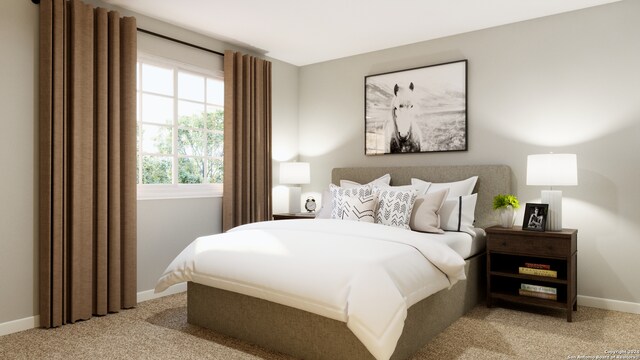 view of carpeted bedroom