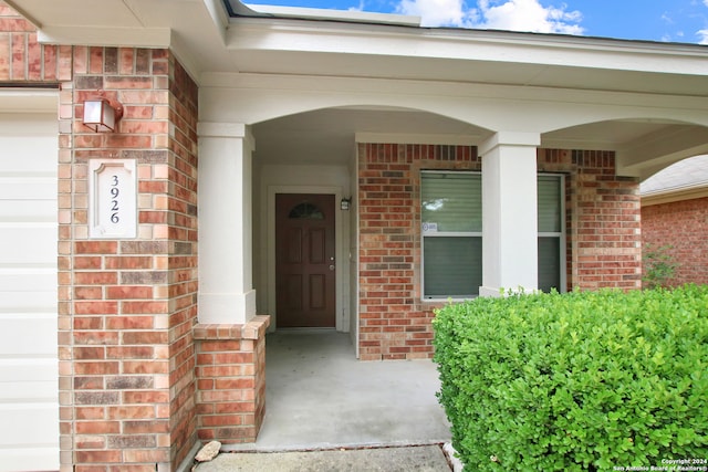 view of doorway to property