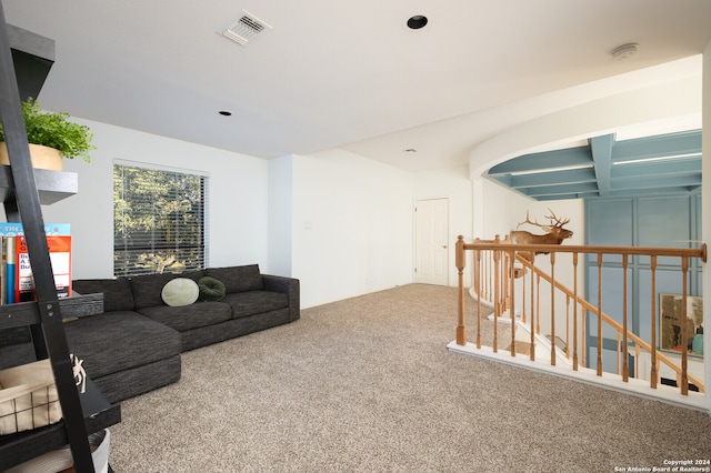 view of carpeted living room